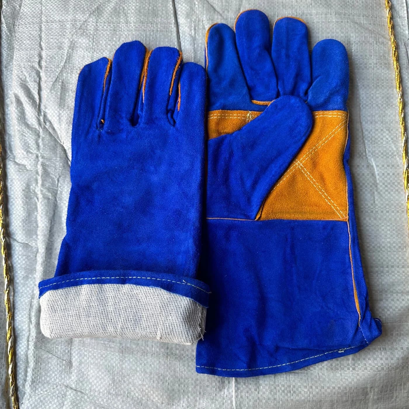 Краги синие удл 34-35см